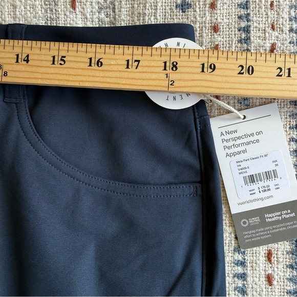 New Vuori Men’s Meta Pant Classic Fit 30" Ink V4009-S Size 36” | inseam 30” - Picture 4 of 7